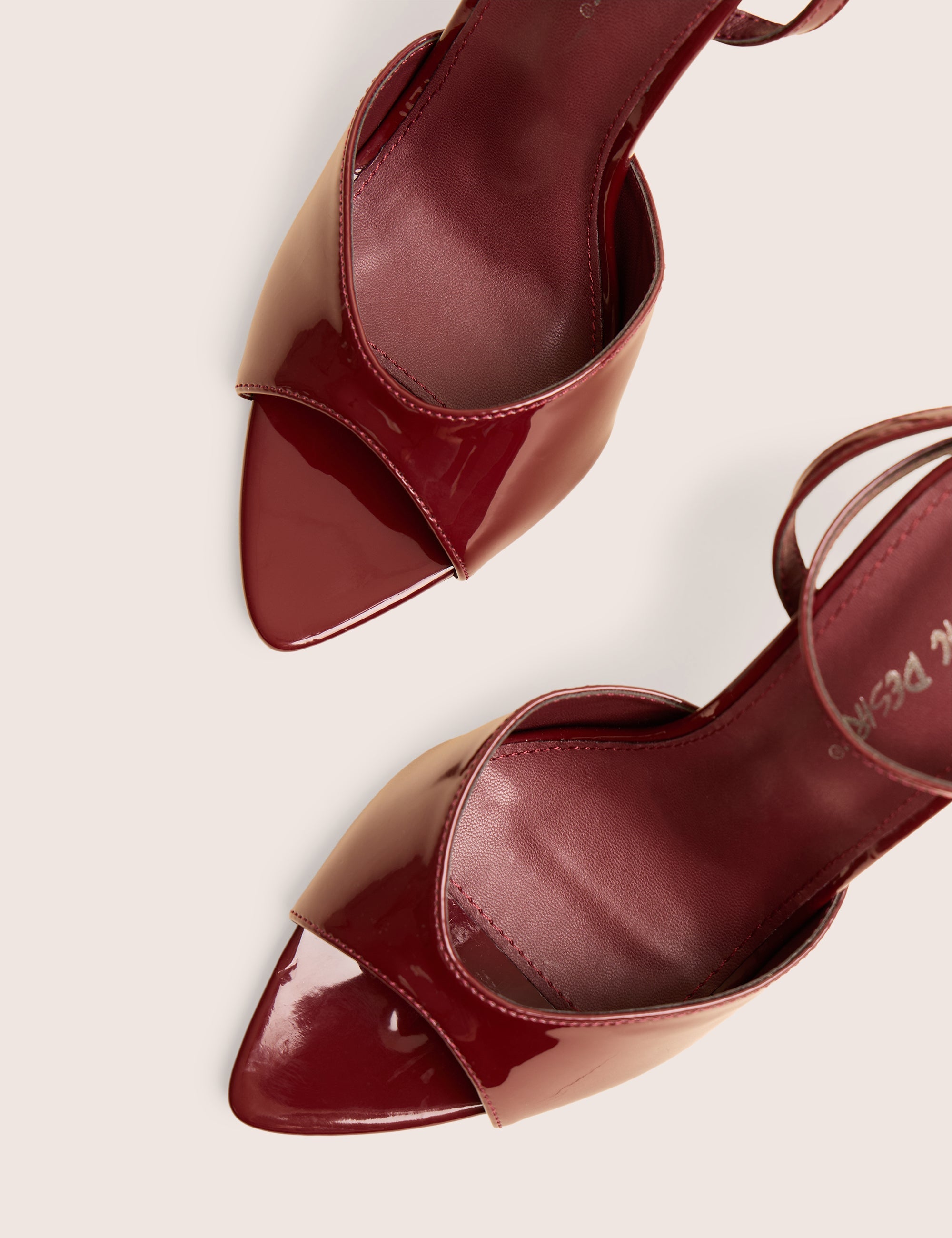 Caught on Wine Peep Toe Curved High Heel