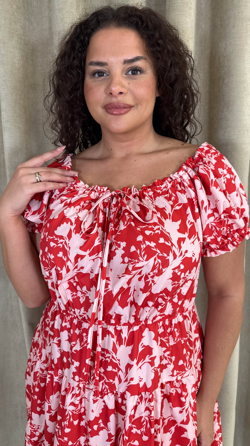 CurveWow Bardot Mini Tea Dress