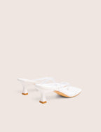 Everlast White Perspex Thong Flip Flop Heels