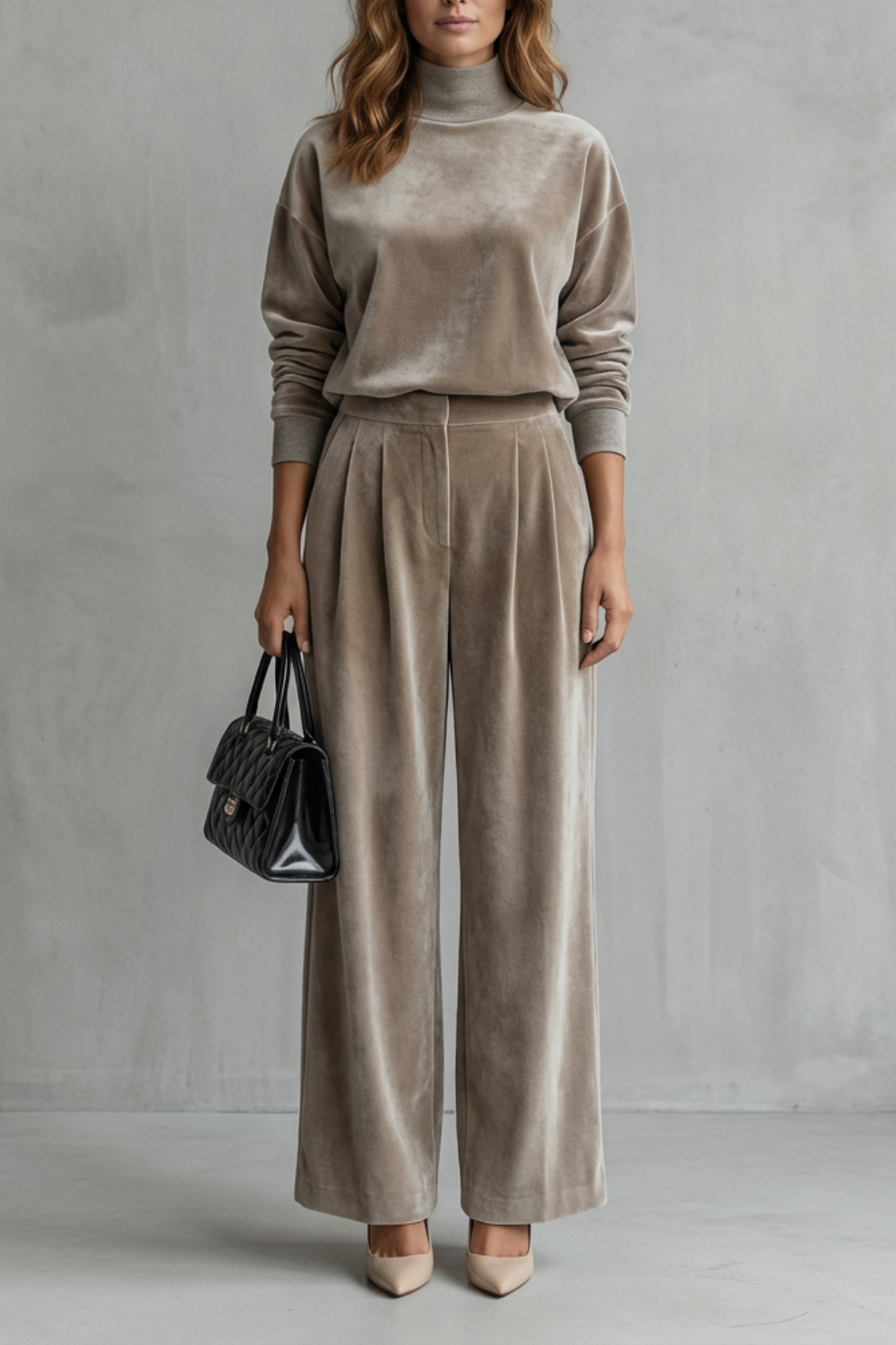 Élianne – Luxe Velour Elegance – Two-Piece Lounge Set