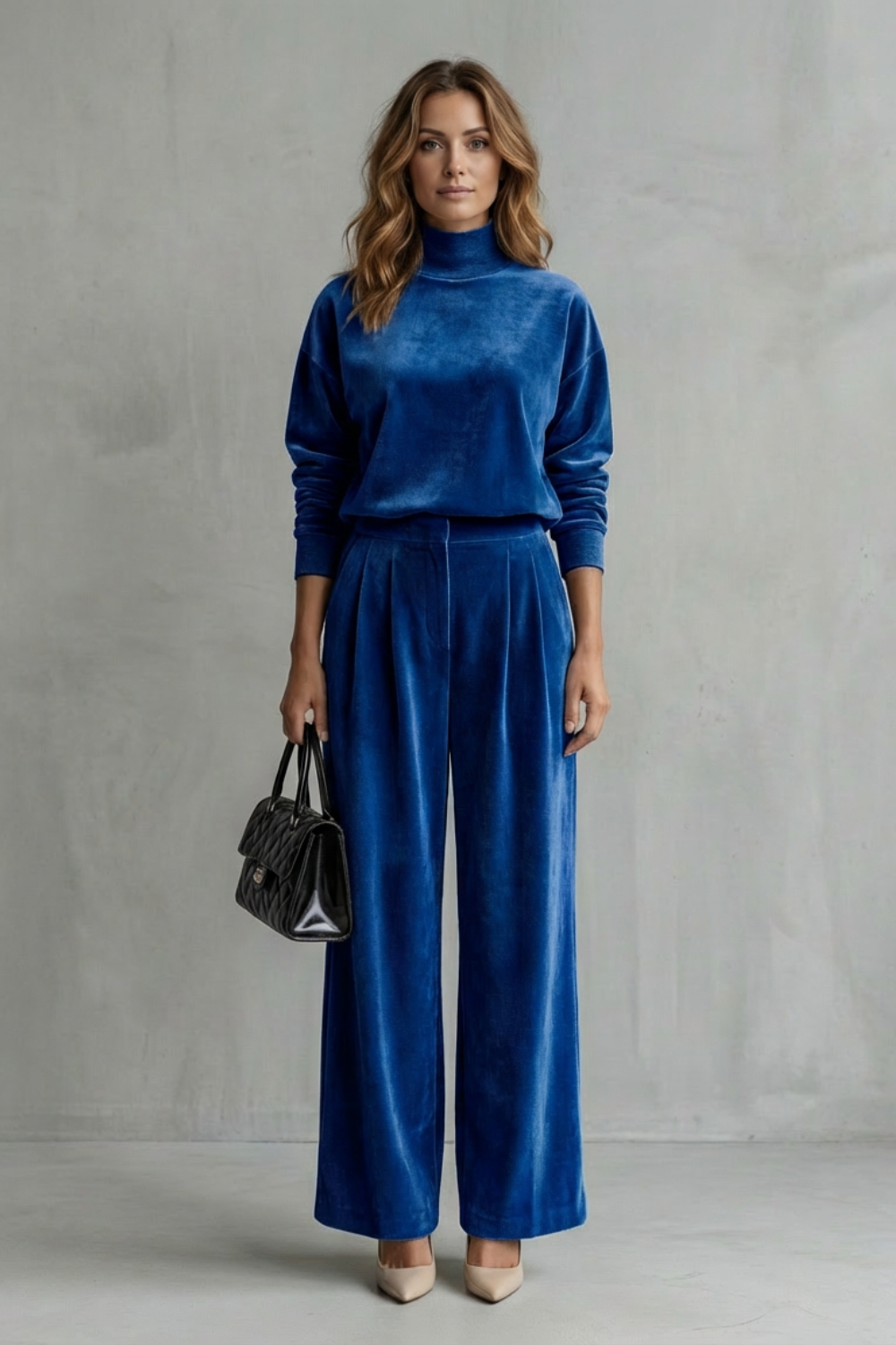 Élianne – Luxe Velour Elegance – Two-Piece Lounge Set