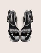 Figure Black Platform Patent High Heel