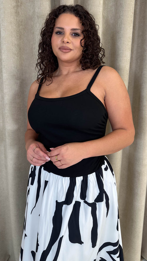 CurveWow Jersey Cami Maxi Dress Mono