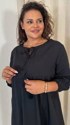 CurveWow Tassel Swing Dress Black