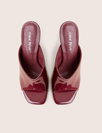 J'adore Burgundy Mule Heels