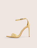 Kelisa Lemon Pu Pointed Toe Barely There Stiletto High Heels