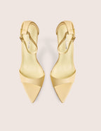 Kelisa Lemon Pu Pointed Toe Barely There Stiletto High Heels