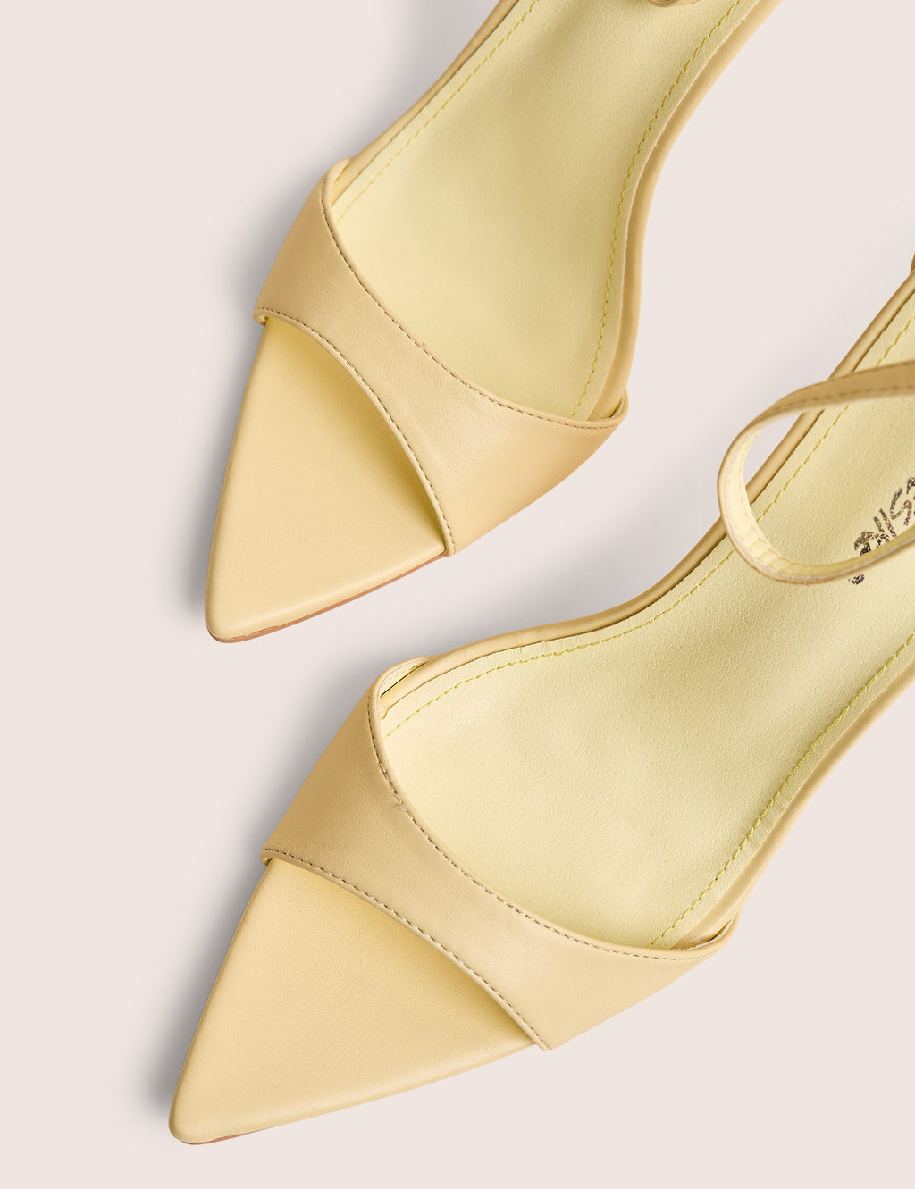Kelisa Lemon Pu Pointed Toe Barely There Stiletto High Heels