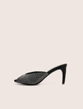 Norma Black Embellished Mule Heels