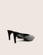 Norma Black Embellished Mule Heels
