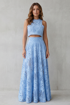 Parivelle – Embroidered lace elegance – Skirt set