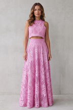 Parivelle – Embroidered lace elegance – Skirt set