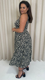 CurveWow Racer Cami Dress Mono Smudge