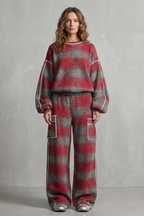 Rovienne – Distressed plaid street style – Two piece set