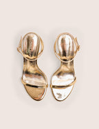 Selene Gold Curved Heels Barely There