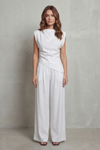 Selora – Draped waist detail – Casual elegance set