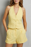 Soléane – Backless summer tailoring – Vest and short set