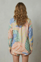 Solmara – Tropical leaf print – Shirt and short set