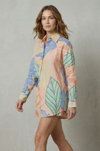Solmara – Tropical leaf print – Shirt and short set