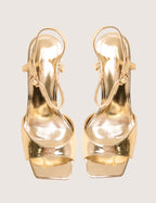 Vain Gold Mirror Pu Barley There Pencil Stiletto High Heels