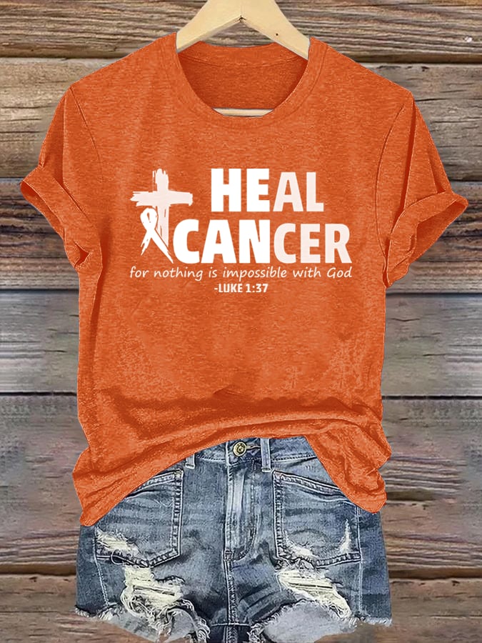 Women's  Lung Cancer HEAL CANCER Classic T-Shirt
