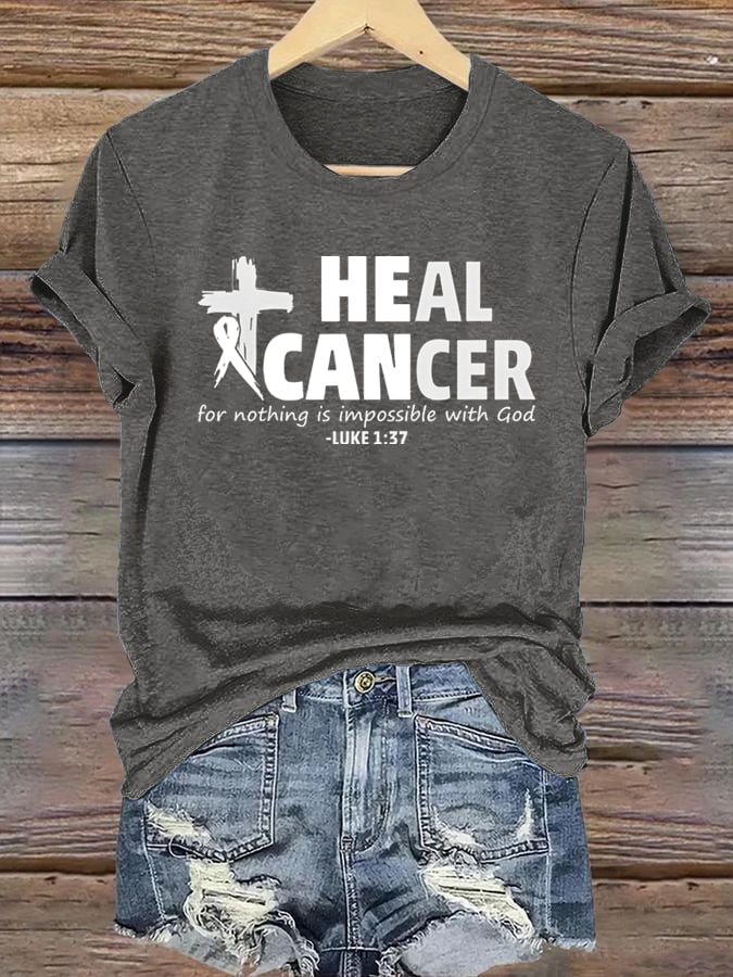 Women's  Lung Cancer HEAL CANCER Classic T-Shirt