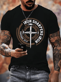 Men's Iron Sharpens Iron - Proverbs 27:17 Jesus God Christian Printed Shirt