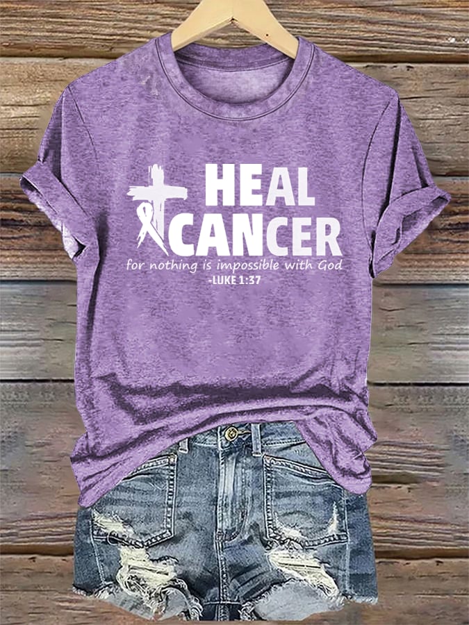 Women's  Lung Cancer HEAL CANCER Classic T-Shirt
