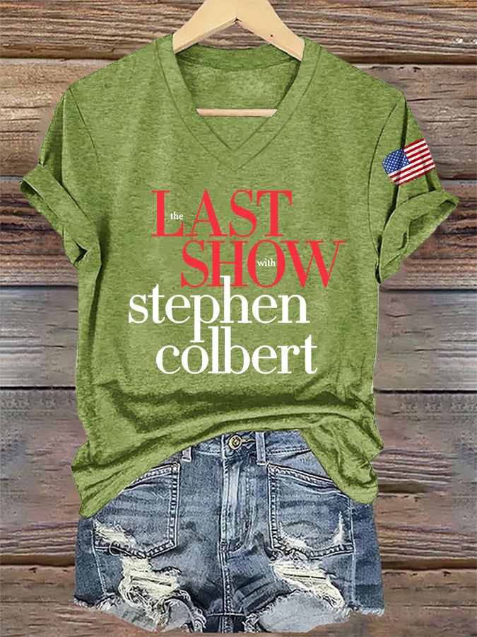 🔥Buy 3 Get 15% Off V-Neck Retro Last Show Print T-Shirt