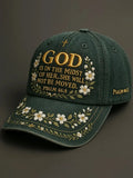God Is In Her, She Will Not Be Shaken Faith Art Print Hat