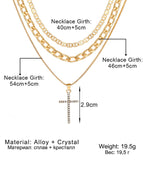 Women's Alloy Heart Cross Necklace