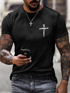 Men's If You Bring Up My Past You Should Know Jesus Dropped The Charges Printed Casual T-shirt