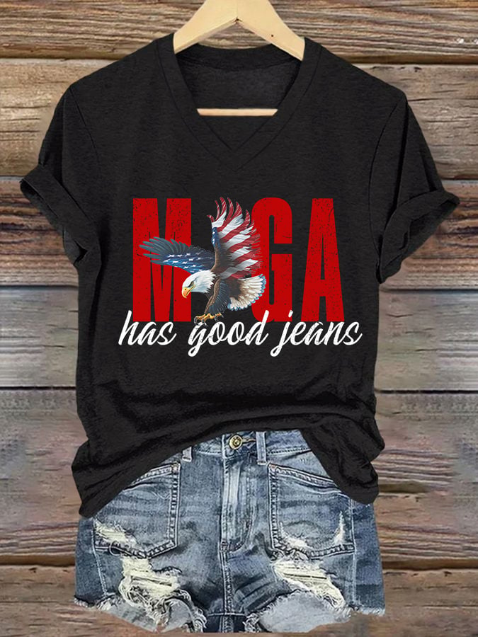 🔥Buy 3 Get 15% Off🔥V-Neck Retro Has Good Jeans Print T-Shirt