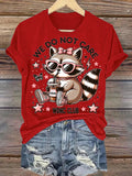🔥Buy 3 Get 15% Off🔥Women's  Cute little raccoon for Women's WDNC Menopause & Perimenopause Printed T-shirt