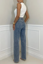 Women's Elegant Starry Sky Hot Diamond Jeans