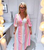 Women's V-Neck Printed Dress